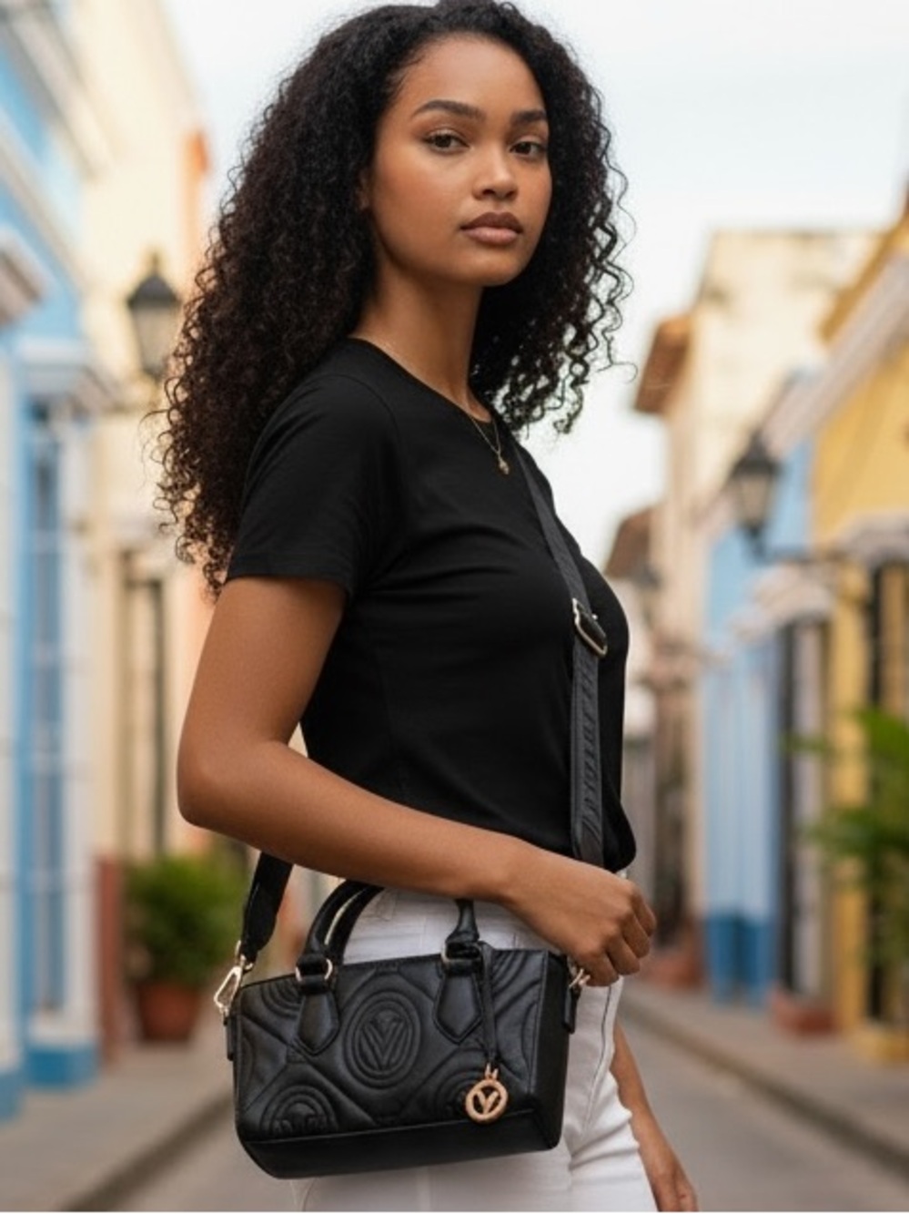 Valentino Orlando Quilt Black Mini Crossbody Bag by
